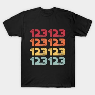 123123 12/31/23 New Year's Eve 2023 Vintage Retro (Sunset) T-Shirt